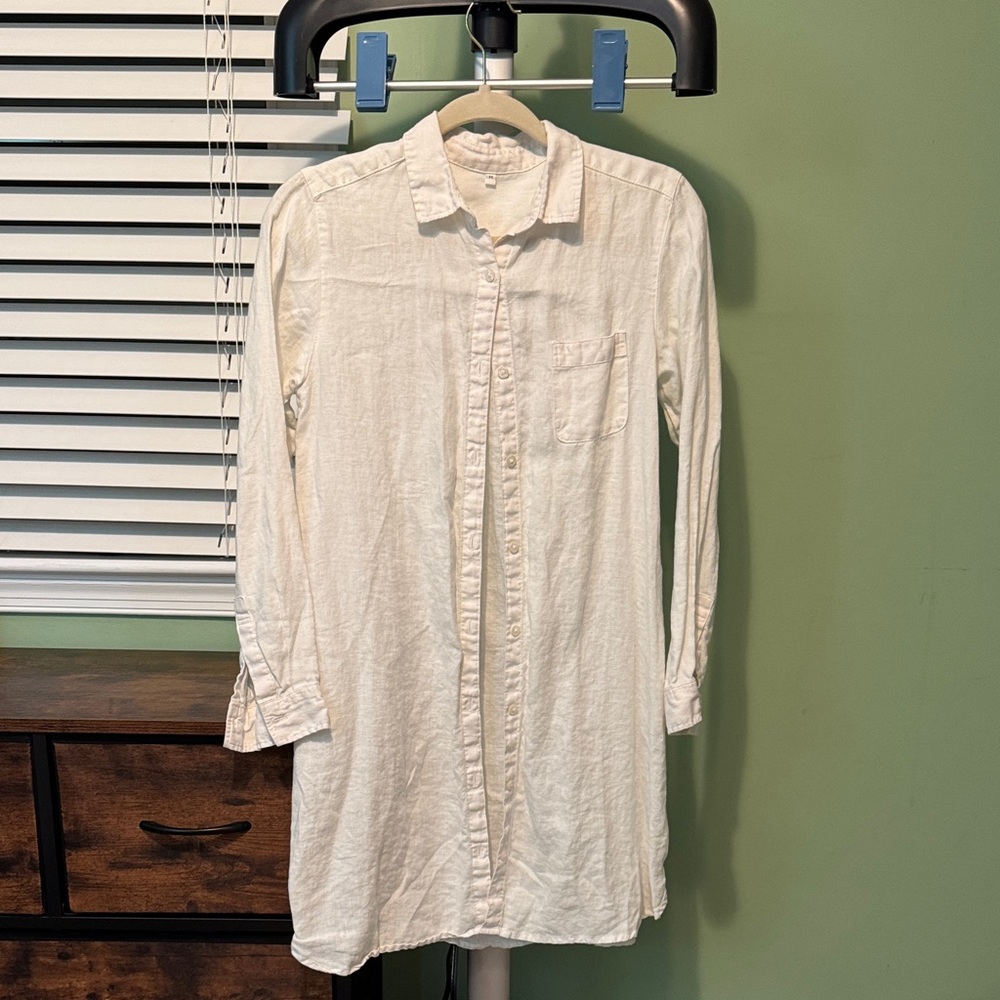 Muji Cream Casual Button Down Shirt